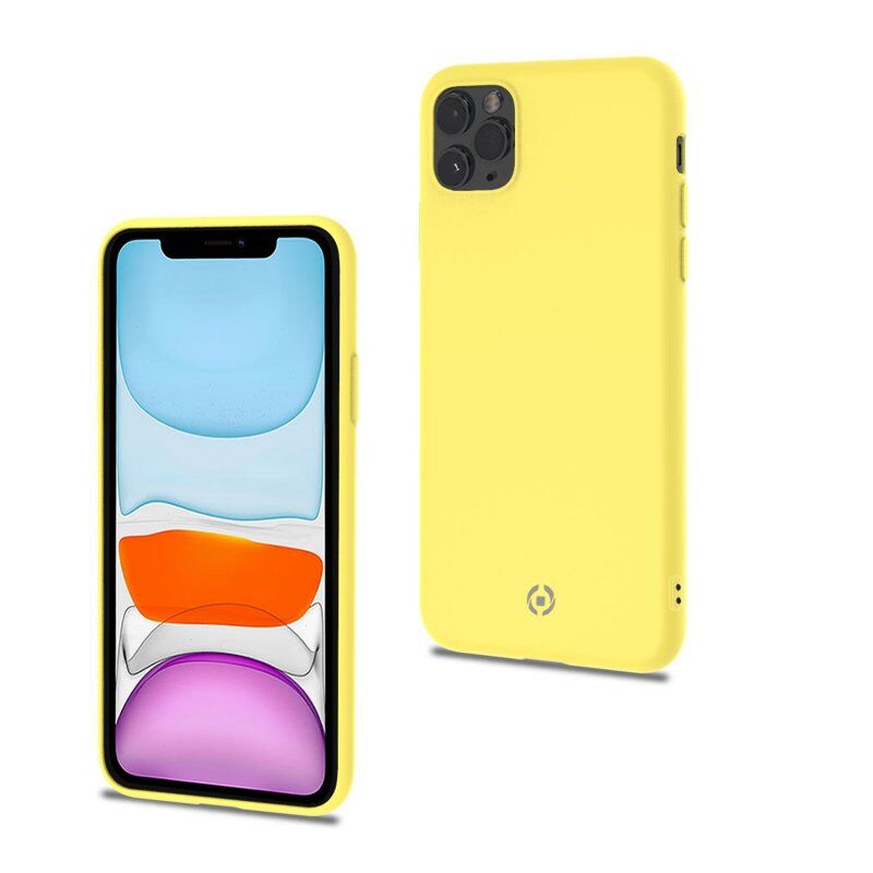 Celly candy capa silicone amarela para iphone 11 pro max