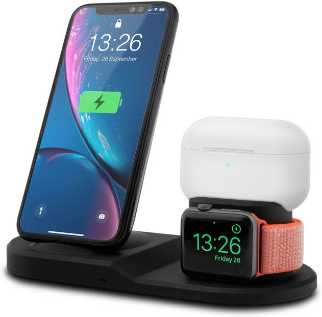 Unotec qx3 pro carregador de indução para iphone/airpods/apple watch