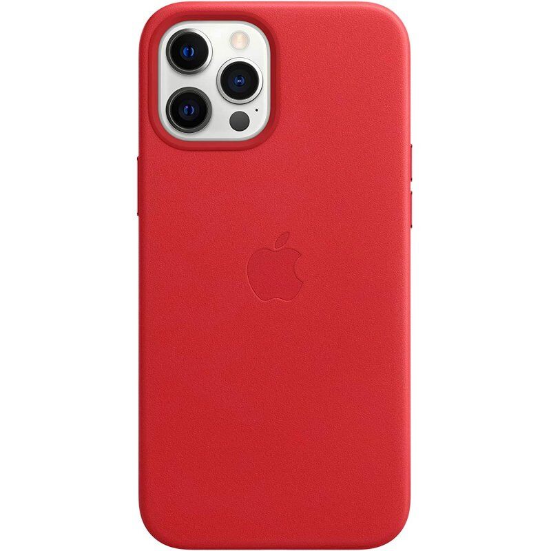 Apple magsafe funda piel roja para iphone 12 pro max