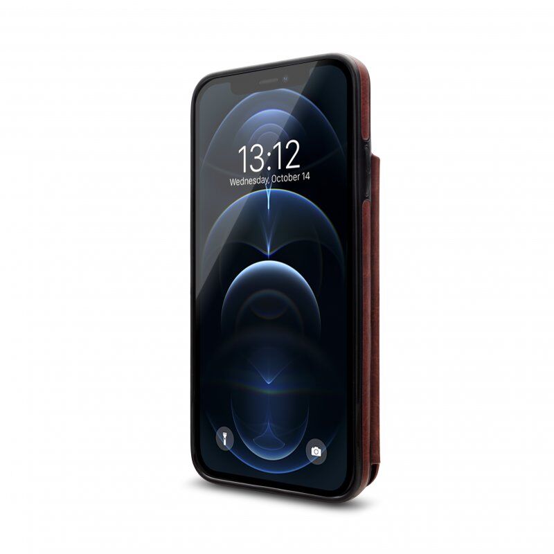 Nueboo wallex funda piel marrón para iphone 12 pro max