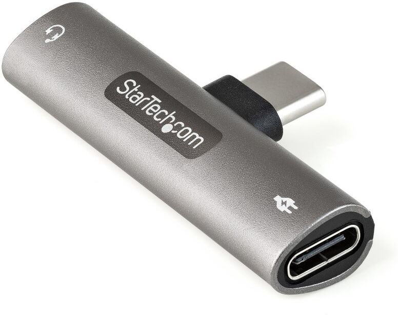 Startech adaptador de áudio e carregamento usb-c para usb-c/jack 3.5mm