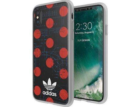 Adidas Capa iPhone X, XS Seethrough Bolas Vermelho