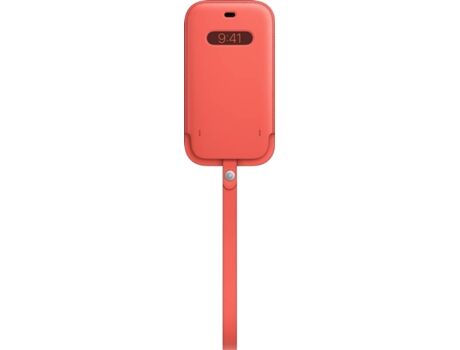Apple Bolsa em pele com MagSafe iPhone 12 / 12 Pro Rosa Cítrico