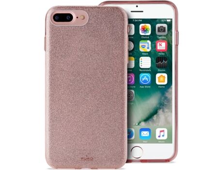 Puro Capa iPhone 6 Plus, 6s Plus, 7 Plus, 8 Plus Glitter Rosa