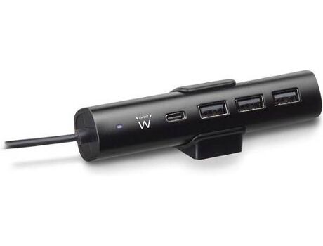 Ewent Carregador EW1317 (3 USB - 1 USB-C - Preto)