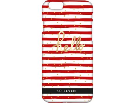 Seven Capa Riscas iPhone 6, 6s Vermelho