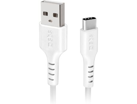 Sbs Cabo de carregamento USB-C 1.5m Branco