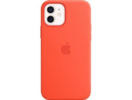 Apple Capa MagSafe iPhone 12 / 12 Pro Silicone Laranja elétrico