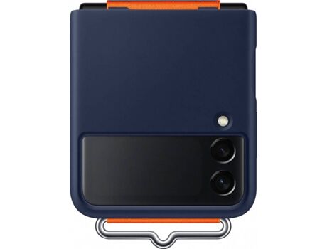 Samsung Capa com fita Zflip 3 Silicone Azul