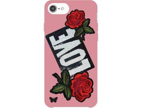 Sbs Capa iPhone 6, 6s, 7, 8 Love Patch Rosa