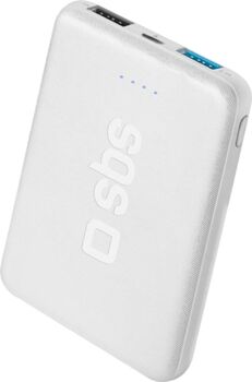 Sbs Powerbank Pocketline (4000 mAh - 2 USB - 1 MicroUSB - Branco)