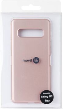 Muvit Capa Samsung Galaxy S10+ LIFE Metálica Rosa