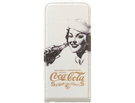 Coca Cola Capa iPhone 5, 5s, SE Coca-Cola Flip Case Dourado