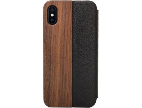 Woodcessories Capa iPhone XS Max WOODACESSORIES Ecoflip Castanho