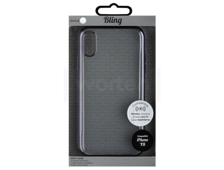 Muvit Capa iPhone XR LIFE Bling Preto