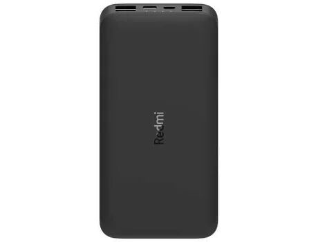 Xiaomi Powerbank Redmi (10000 mAh - 2 USB - USB-C - MicroUSB - Preto)