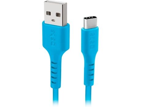 Sbs Cabo de carregamento USB-C 1.5m Azul