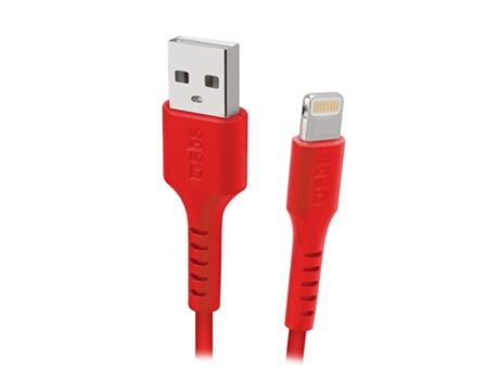 Sbs Cabo de Carregador Lightning USB 1m Vermelho