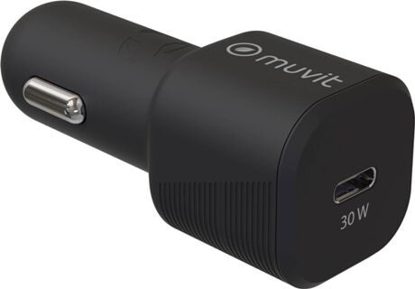 Muvit Carregador Auto MCDCC0011 (USB-C - 30 W- Preto)