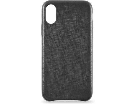 Kmp Capa iPhone X, XS Leather Case Preto