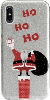 Sbs Capa iPhone X, XS Ho Ho Ho Prateado