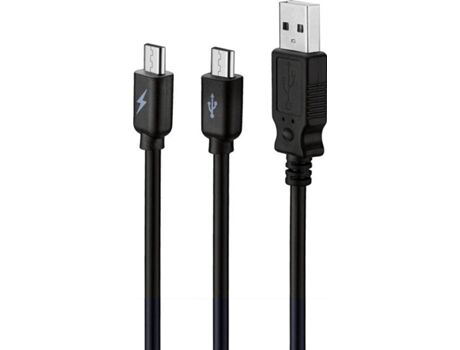 Muvit Cabo MUUSC0231 (USB - 2 MicroUSB - 2 m - Preto)