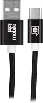 Easy Mobile Cabo Premium (USB - USB-C - 1.2 m - Preto)