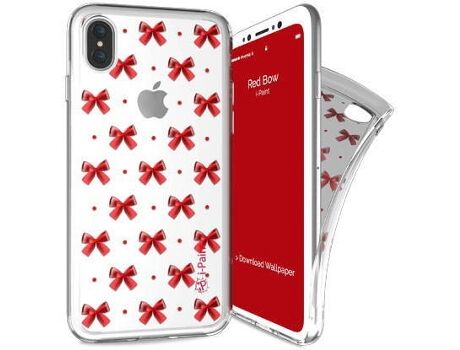 I-Paint Capa iPhone X, XS Trendy Bow Vermelho