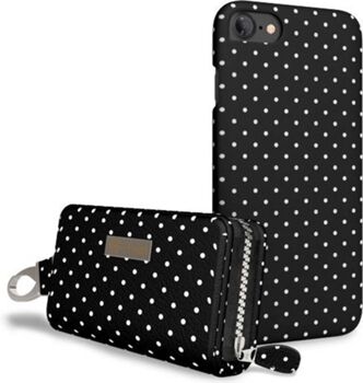 I-Paint Capa Hard Key Charm Pois iPhone 7, 8 Preto