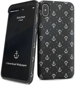 I-Paint Capa iPhone X, XS Hard Anchor Preto