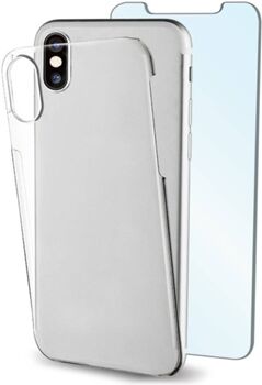 Muvit Pack Capa e Protetor de ecra vidro temperado Apple XS Max Transparente