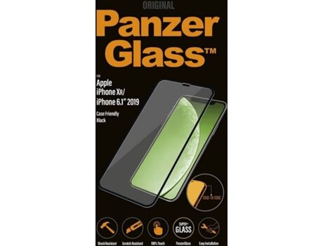 Panzerglass Película Vidro Temperado iPhone XR Friendly Preto