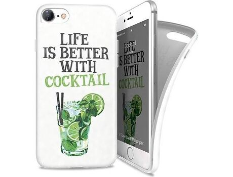 I-Paint Capa iPhone 6, 6s, 7, 8 Soft Cocktail Verde