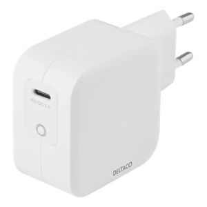 Deltaco USB-C laddare 60W för datorer eller telefoner, PD GaN-teknik