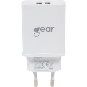 Laddare Vägg GEAR 2xUSB3.1A Micro-USB 1m