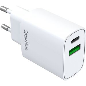 Smartline Väggladdare USB-C & A, 20W