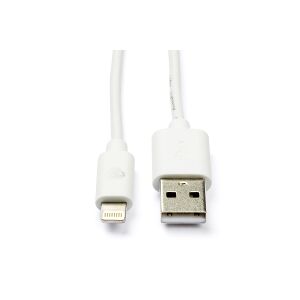 Lightning till USB-A laddningskabel   1m vit   Nedis