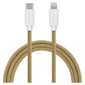 Smartline Fuzzy USB-C till Lightning Sand - 2m