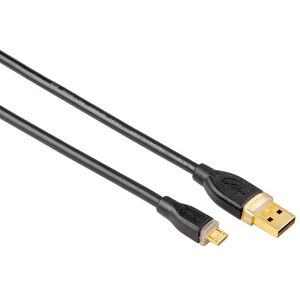 Hama Kabel USB A-USB Micro B Guld Svart 1,8m