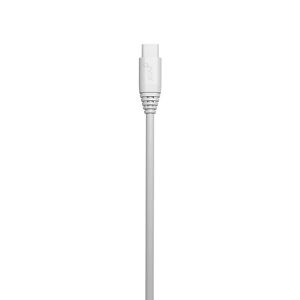 GEAR Rund Laddkabel MicroUSB till USB-A 1m Vit