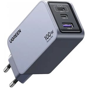 Ugreen Nexode Pro 100w 3-Port Gan Väggladdare Med 100w Usb-C Kabel