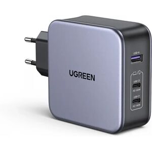 Ugreen Nexode 140w Usb-C Pd Gan - 3-Port Väggladdare + Usb-C Kabel 1.5m - Sva