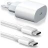 Apple 25W USB-C snabbladdare + 20W 1M USB-C till USB-C-kabel för iPhone 15 Pro Max - iPhone 15 Plus - iPhone 15 Pro - iPhone 15