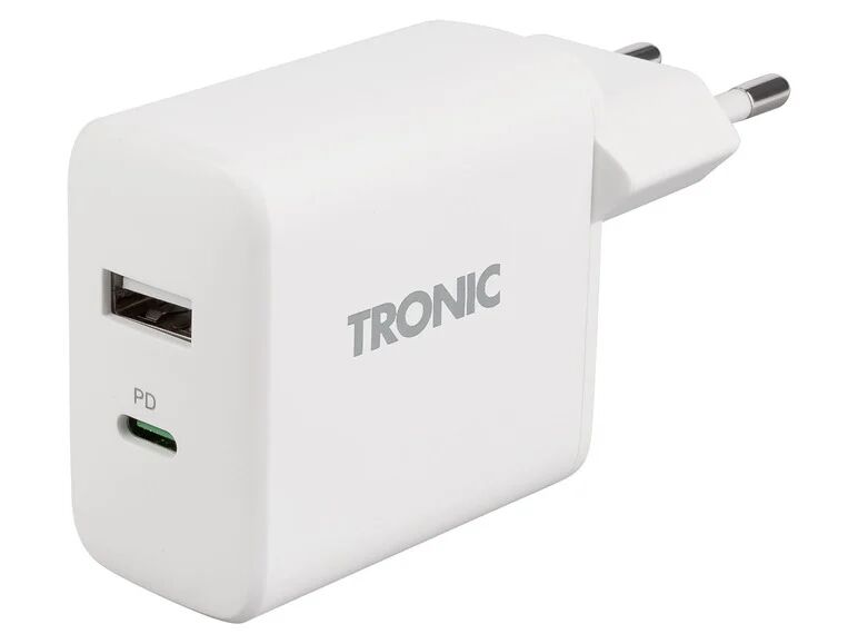 TRONIC® Dvojitá USB nabíjačka, 30 W (biela)