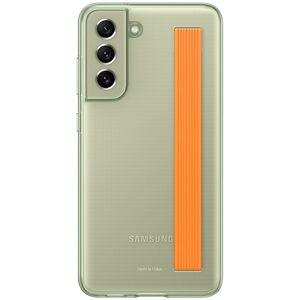 Samsung Galaxy S21 FE Clear Cover with Strap in Olive