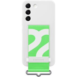 Samsung Galaxy S22 Silicone Cover with Strap in White (EF-GS901TWEGWW)