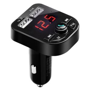 HOD Health&Home Wireless Bluetooth Handsfree Car Kit Fm Transmitter Mp3 Player Dual Usb Charger Black