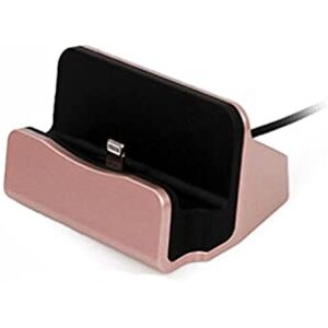 AQUARIUS FX Desktop USB Charging Dock with Compact Sturdy Anti-Slip Design, Portable Lightweight Design, Compatible with Lightning Connector (Rose Gold)