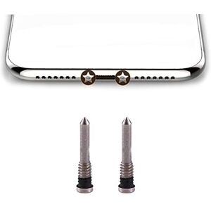 TechZone 2 X SILVER Bottom Pentalobe Torx Screws for Apple iPhone X XR XS & XS MAX