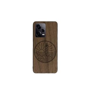Enowood Xiaomi Redmi Note Handmade Wooden Phone Case - Headlight - Redmi Note 10S - Walnut